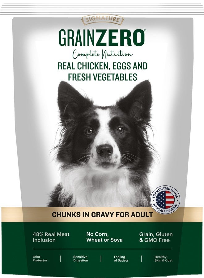 Grain Zero Adult Chicken Chunks Gravy Wet Dog Food,70gm - Image 1