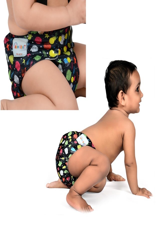 Dumbledo Premium Cloth Diaper with Cotton Insert (Pack of 3) | Soft & Gentle | Reusable & Washable | Easy to Clean | Designed by Moms | 3 Months - 3 Years | Unisex Baby - Image 5