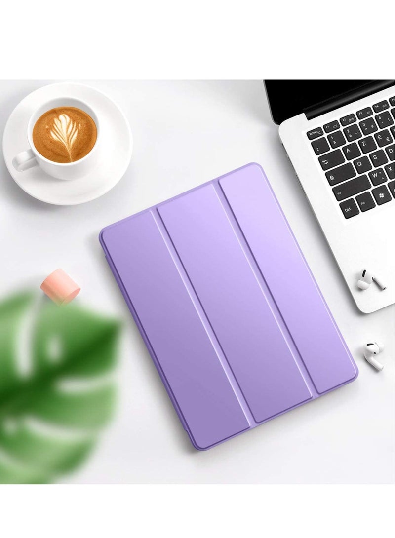 ELTRAZONE Case for iPad 8th Generation/iPad 10.2 Case 2020, Smart Folio Soft TPU Protective Case Cover with Apple Pencil Holder for iPad 8th/7th Gen, Auto Sleep/Wake, Full Body Protection - Lavender - Image 2