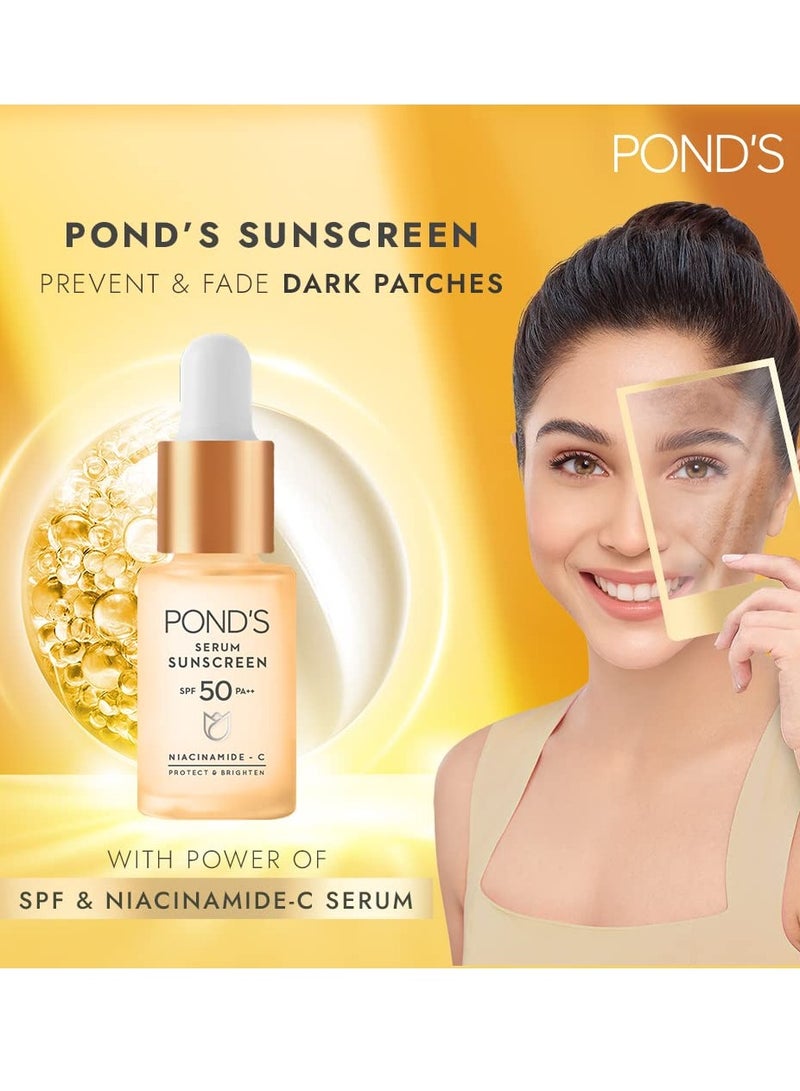 بوندز سيروم واقي من الشمس يمنع ويزيل البقع الداكنة بقوة عامل حماية من الشمس 50 ونياسيناميد-C 14 مل - Image 4