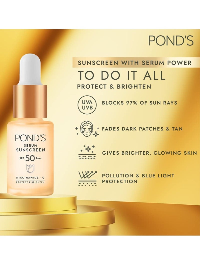بوندز سيروم واقي من الشمس يمنع ويزيل البقع الداكنة بقوة عامل حماية من الشمس 50 ونياسيناميد-C 14 مل - Image 3