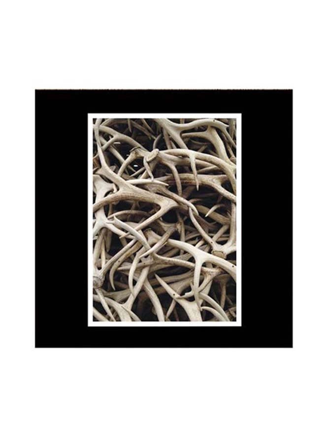 RYN Nature Themed Wall Art Black/Beige 30x30centimeter - Image 1