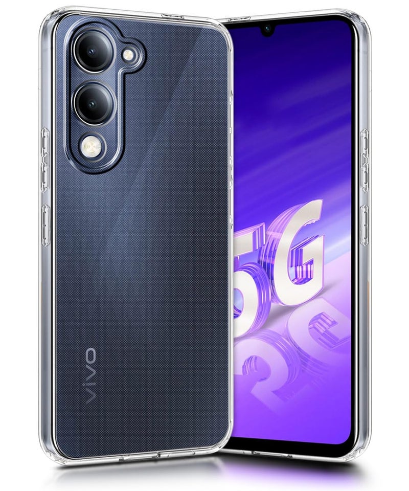 WOW IMAGINE Transparent Back Cover Case for Vivo T4 lite 5G | iQOO Z10 lite 5G | Y04 4G | Y19 5G | Y19e | Full Device & Camera Protection Shockproof TPU Silicone Mobile Case – Transparent - Image 2