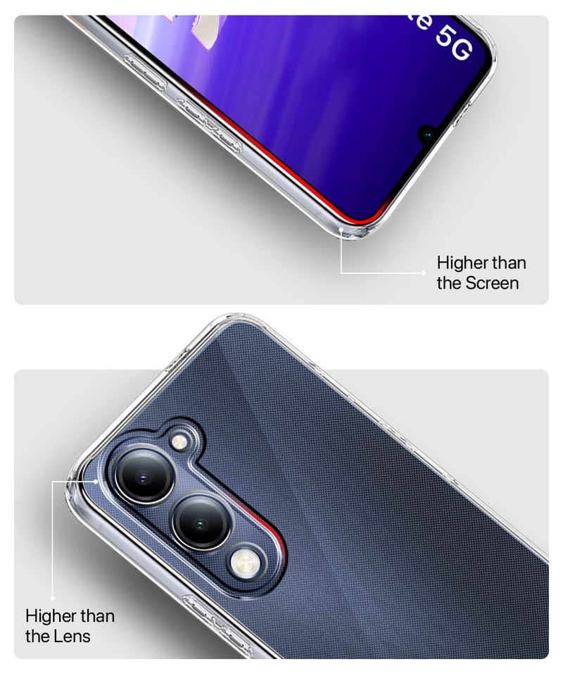WOW IMAGINE Transparent Back Cover Case for Vivo T4 lite 5G | iQOO Z10 lite 5G | Y04 4G | Y19 5G | Y19e | Full Device & Camera Protection Shockproof TPU Silicone Mobile Case – Transparent - Image 5