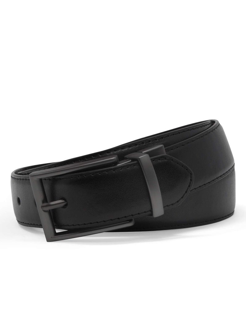 Steve Madden Reversible Men's Dress Casual Every Day Leather Belt, Black/Brown (Smooth), 38 - Image 2