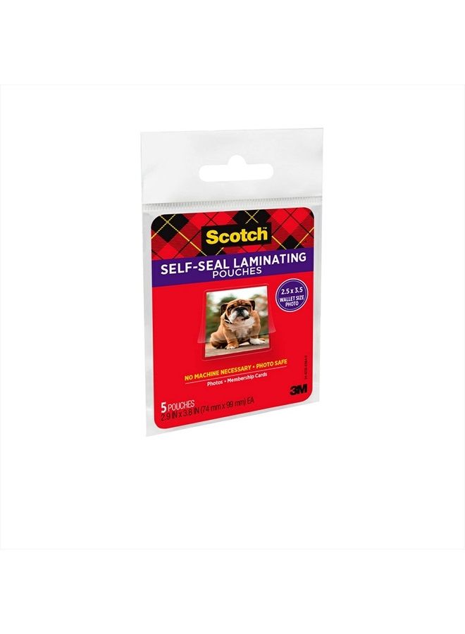 Scotch  (R) Self-Sealing Laminating Pouches , Gloss Finish, 2 1/2 Inches x 3 1/2 Inches (PL903G) - Image 3