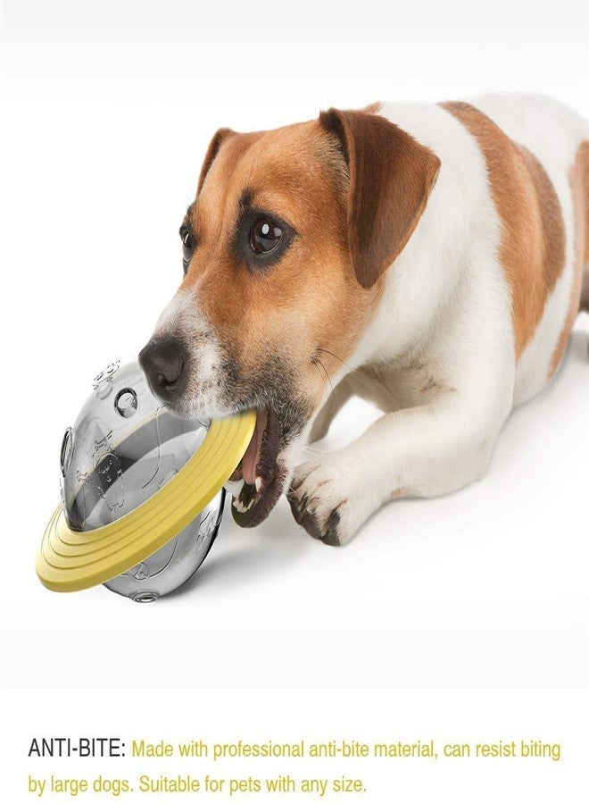 Pet Guard UFO Treat Ball, Pet Dog Food Feeder UFO Toy, Puppy Flying Disk Food Dispenser Multifunctional Outdoor Frisbee Puzzle Toys for Dogs Feeding (Colour May Vary) - Image 3