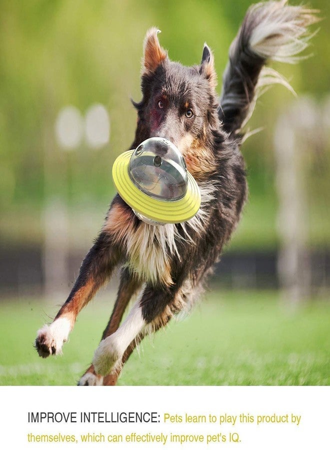 Pet Guard UFO Treat Ball, Pet Dog Food Feeder UFO Toy, Puppy Flying Disk Food Dispenser Multifunctional Outdoor Frisbee Puzzle Toys for Dogs Feeding (Colour May Vary) - Image 5