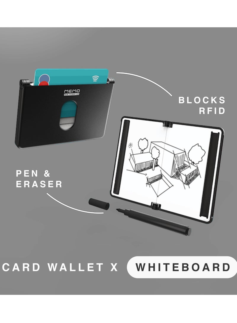 New Things Lab Memo RFID-Blocking Whiteboard Wallet – Charcoal Black | Slim, Durable, and Innovative Everyday Carry - Image 2