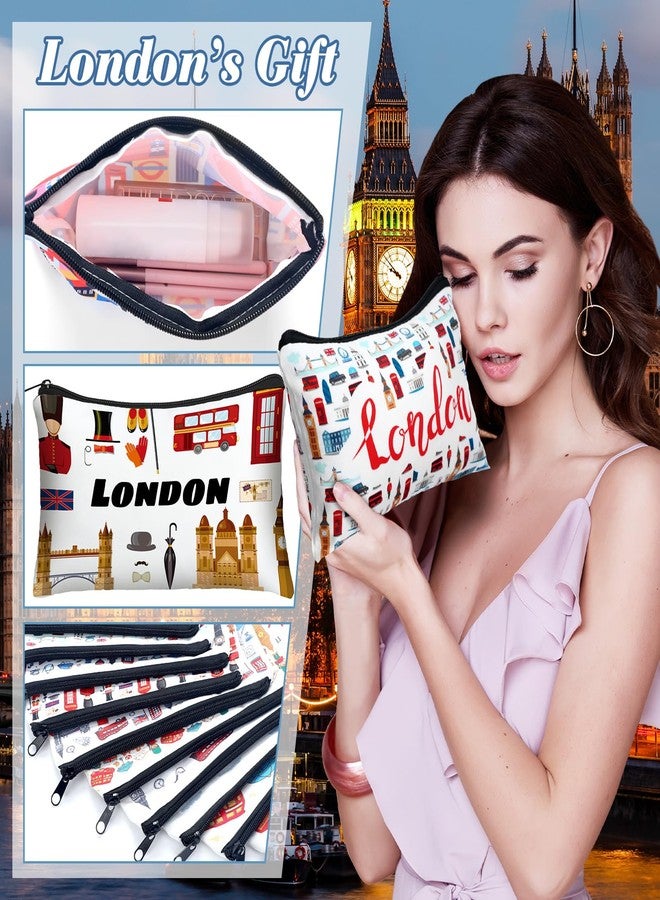 Reginary 12 Pack Cosmetic Bag Travel Souvenirs Gift Makeup Bag Lover Gifts Friendship Family Toiletry Storage for Women Vacation Traveller Trip(London) - Image 3