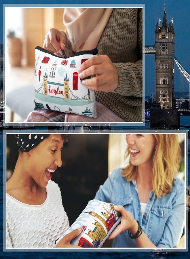 Reginary 12 Pack Cosmetic Bag Travel Souvenirs Gift Makeup Bag Lover Gifts Friendship Family Toiletry Storage for Women Vacation Traveller Trip(London) - Image 5