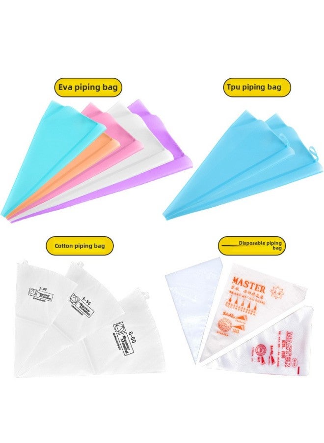 Decorating Bag Baking Tools TPU Decorating Bag Thickened Cotton Cream Bag Disposable Decorating Bag EVA Squeeze Bag-Color:Pure White-Specifications:Cotton 14inch
