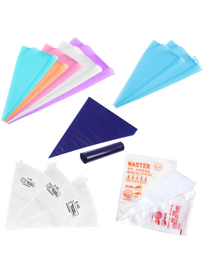 Decorating Bag Baking Tools TPU Decorating Bag Thickened Cotton Cream Bag Disposable Decorating Bag EVA Squeeze Bag-Color:Pure White-Specifications:Cotton 14inch