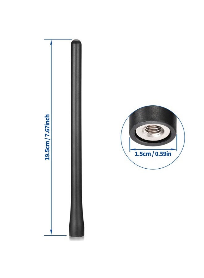 BINGFU Car Radio Short Rubber Antenna Mast [ONLY for Car Roof Mount] [7.6 inch] Vehicle FM AM Stereo Universal Roof Mount Antennas - NOT a Replacement for Shark Fin Antenna - Image 3