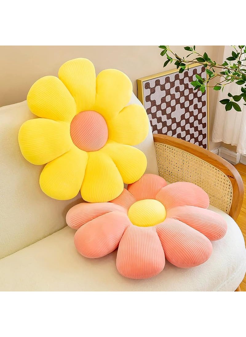AVSHUB AVSHUB Cute Custom Cute Flowers Plush Pillow Daisy Sofa Cushion Soft Colorful Flowers Plush Toys Home Sofa Decoration Gift YellowColor  - Image 2