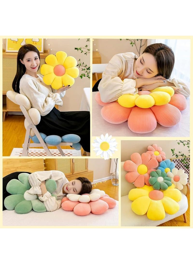 AVSHUB AVSHUB Cute Custom Cute Flowers Plush Pillow Daisy Sofa Cushion Soft Colorful Flowers Plush Toys Home Sofa Decoration Gift YellowColor  - Image 4