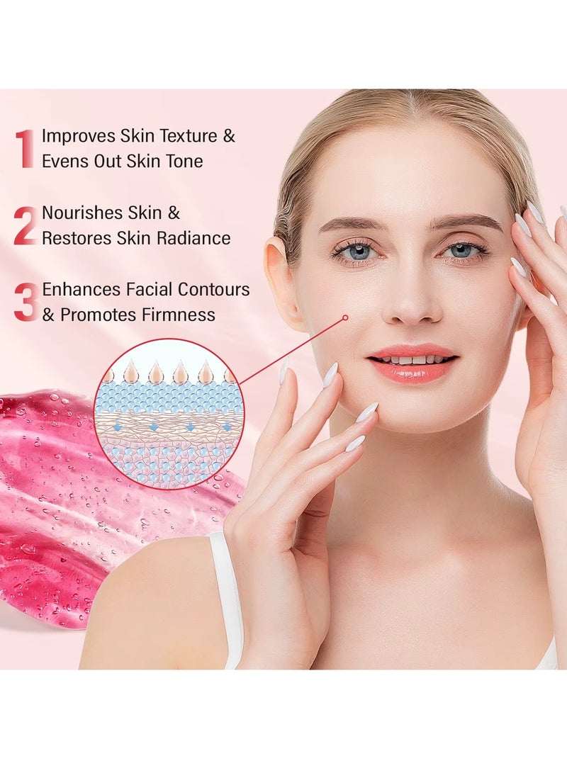 IKZEE 100ml Collagen Jelly Cream with Freeze Dried Hydrolyzed Collagen Long Lasting Hydration Elasticity Barrier Lifted Skin Look Anti Wrinkle Firming Gel Moisturizer Skin Treatment Cream - Image 4