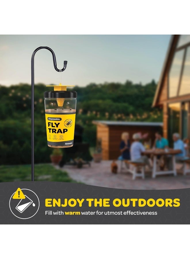 SEWANTA Pack Of 3 Outdoor Fly Trap Fly Traps Outdoor with Dissolvable Non-Toxic Bait - Fly Repellent for Outdoor Use Only - Controls Flies for Patios Barns Ranches Etc. Hanging Fly Traps with Tie Included - Image 4
