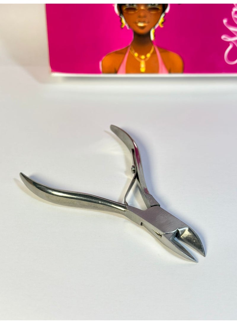 Metal Nail Cuticle Trimmer with Cuticle Pusher and Cutter, 1 Pcs Professional Cuticle Remover Tool , Cuticle Cutter Set, Cuticle Nippers, Cuticle Clippers for Women, Manicure Pedicure Tool 1PC - Image 1