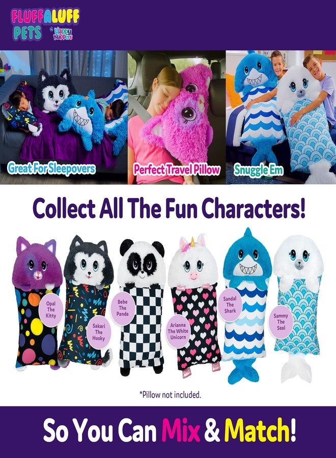 Happy Nappers Fluffaluff Pets, Snap On & Off The Pillowcase, Standard & Queen-Sized Pillows, Comfy, Cozy, Compact, Super Soft, Warm, Pillows That are Fluff Pets, 3ft.- Unicorn - Image 5