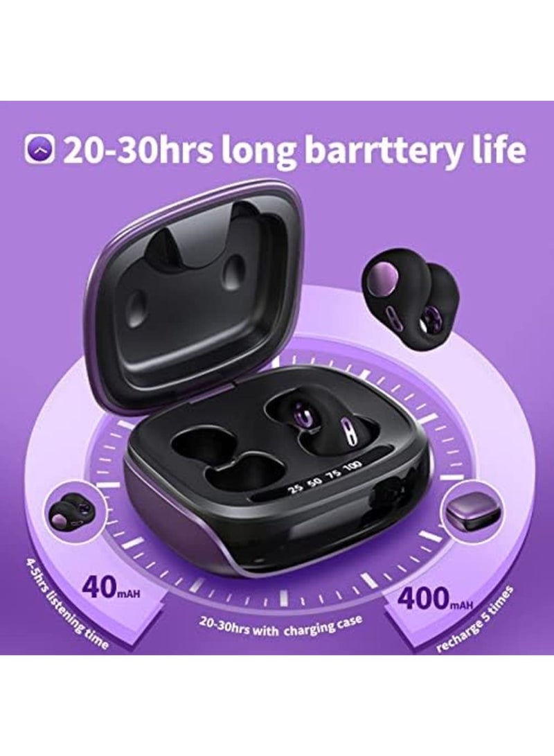 Luckam Wireless Earbuds with Earhooks Headset Clip On Open Ear Earbuds Bone Conduction Earbuds Head Set Workout Cycling Running Work Headphones Bone Conducting Induction Earphones - Image 4