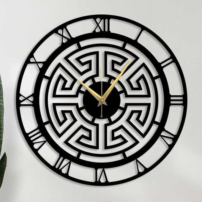 MATERIAL METAL WALL CLOCK BIG SIZE WALL CLOCK MODERN CLOCKS FOR LIVING ROOM STYLISH WALL CLOCKS FOR HOME ANTIQUE BIG SIZE MODERN WALL WATCH FOR HOME DECORBLACK40 CM DA58