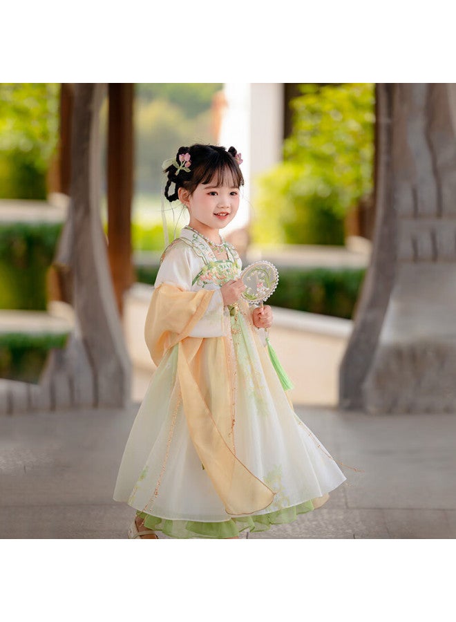 Cute Menghu Qinglai Girls' Spring And Autumn Ancient Style Ethereal Ru Skirt, Oriental Minimalist Luxury Style, Light Green , 130 - Image 3