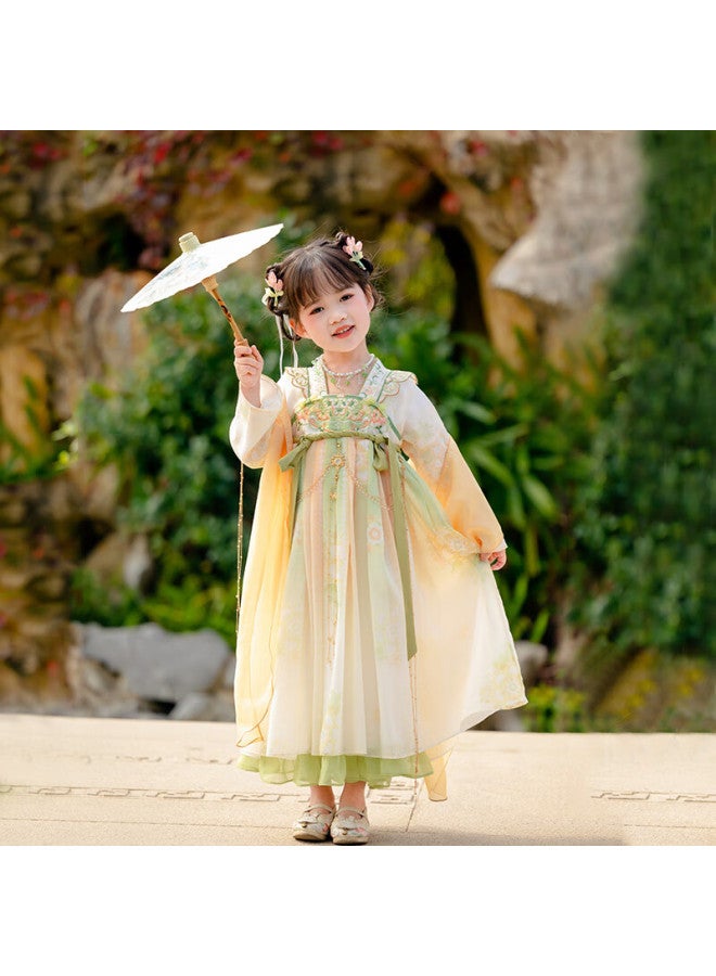 Cute Menghu Qinglai Girls' Spring And Autumn Ancient Style Ethereal Ru Skirt, Oriental Minimalist Luxury Style, Light Green , 130 - Image 4