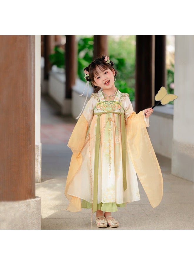 Cute Menghu Qinglai Girls' Spring And Autumn Ancient Style Ethereal Ru Skirt, Oriental Minimalist Luxury Style, Light Green , 130 - Image 1