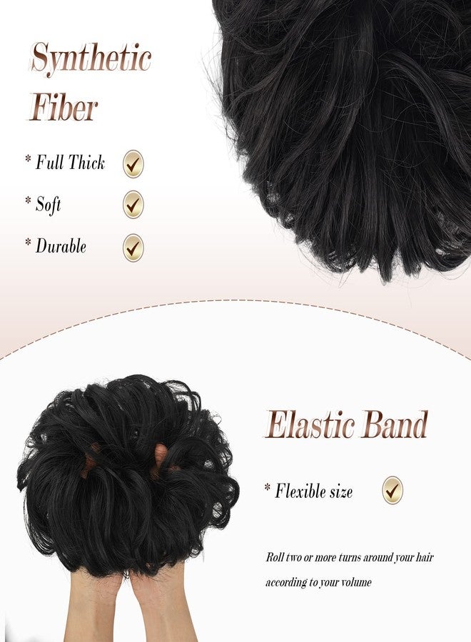 FESHFEN Bun Updo Hairpiece Extensions - Dark Brown - Image 4