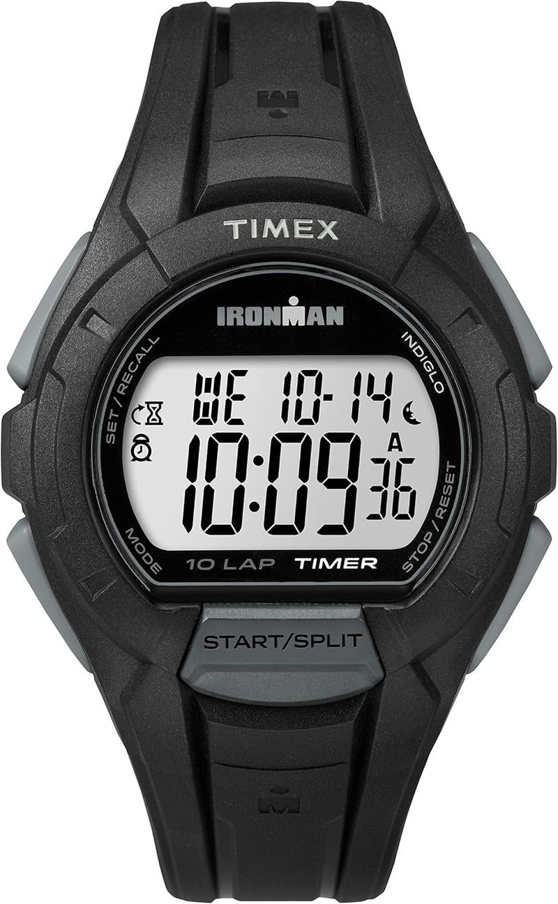 Timex Ironman Unisex Sport Full Size Quartz Watch with Digital Display and Resin Strap
