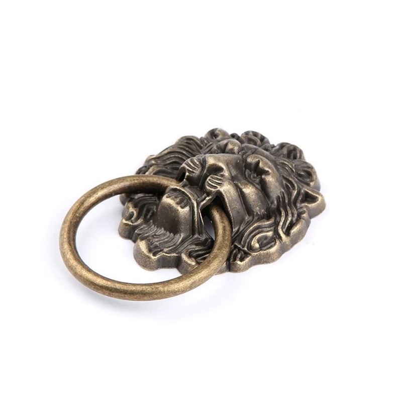 DIY Crafts Diy Crafts Beast for Lion Head Alloy Handle Wardrobe Drawer Door Pull Retro Decoration 1 With Screw for Furniture Hardware Pack of 2 Antique  - Image 2