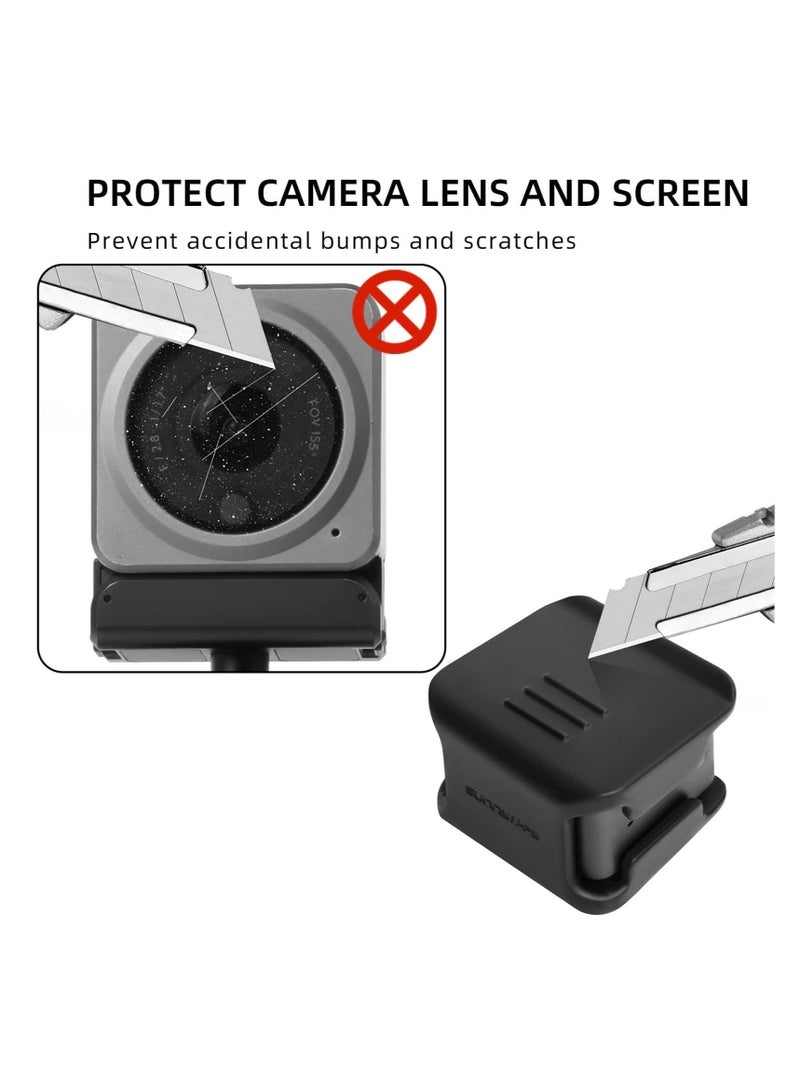 كابتن تيك غطاء العدسة غطاء العدسة للإجراء 2 ، غطاء العدسة من السيليكون غطاء واقي من الصدمات الواقية ملحقات غطاء العدسة الواقية لـ DJI Action 2 - Image 2