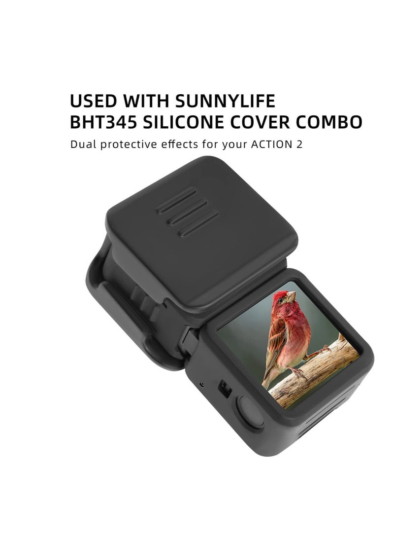 كابتن تيك غطاء العدسة غطاء العدسة للإجراء 2 ، غطاء العدسة من السيليكون غطاء واقي من الصدمات الواقية ملحقات غطاء العدسة الواقية لـ DJI Action 2 - Image 3