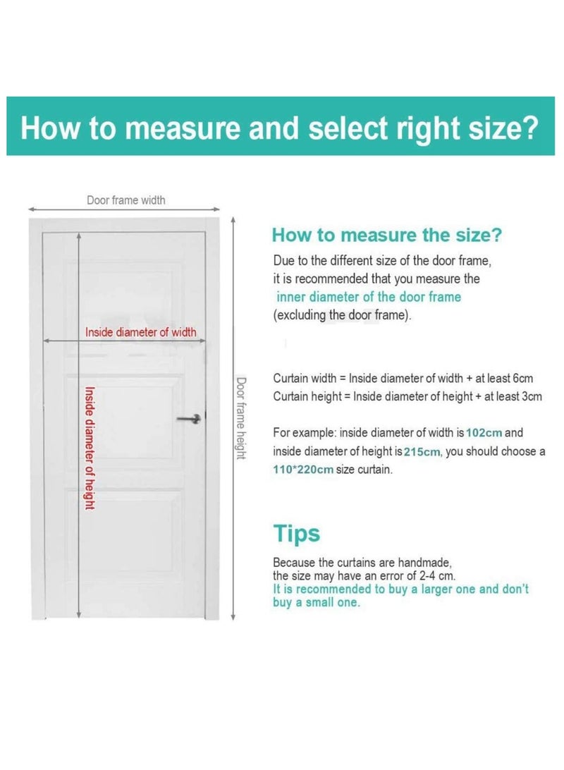 Gerenic Magnetic Screen Door, Full Frame Magic Tape Screen Door Strong Magnet Automatic Closing Silent Mesh Curtain with Elegant Jacquard Lace For Balcony Door Living Room Door and more - Image 3