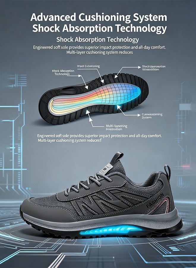 Men's Casual Sneakers - Soft Sole Non-Slip Comfortable Sports Shoes - Image 5