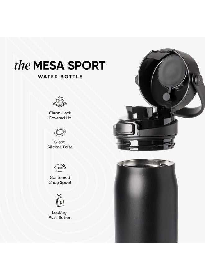 Simple Modern Mesa Sport Water Bottle with Covered Spout | 24oz Cup Holder Friendly Insulated Stainless Steel Bottle for Gym, Sports and Travel | Polar Bear - Image 3