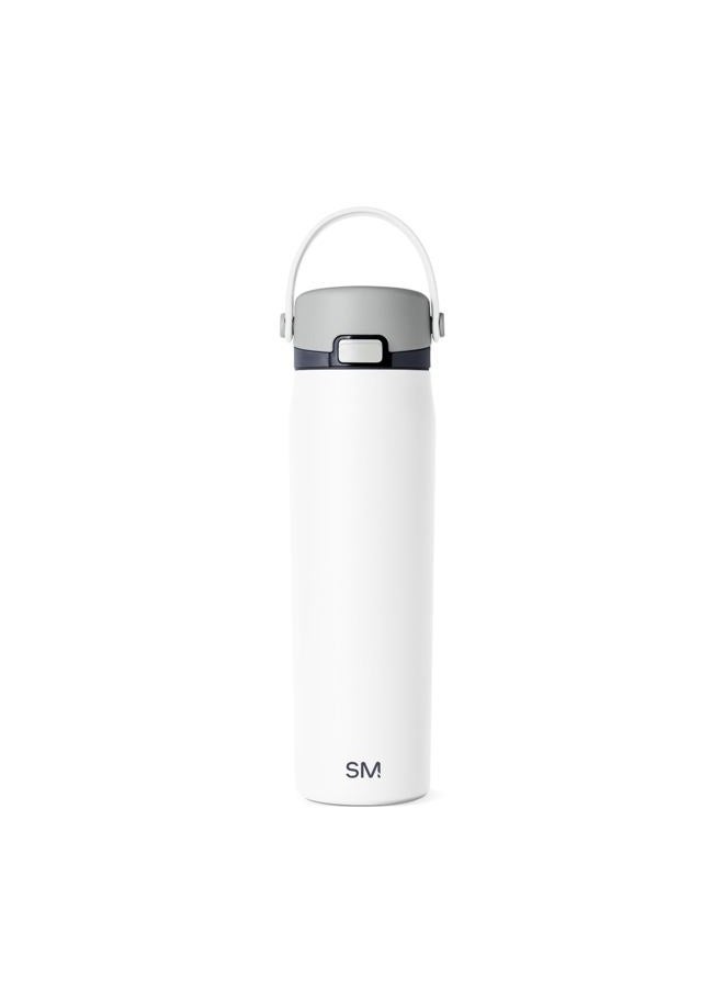 Simple Modern Mesa Sport Water Bottle with Covered Spout | 24oz Cup Holder Friendly Insulated Stainless Steel Bottle for Gym, Sports and Travel | Polar Bear - Image 1