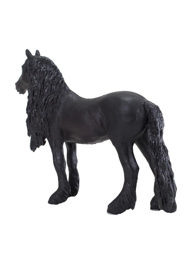 MOJO Friesian Gelding Realistic Equestrian Horse Club Hand Painted Toy Figurine, Black - Image 3