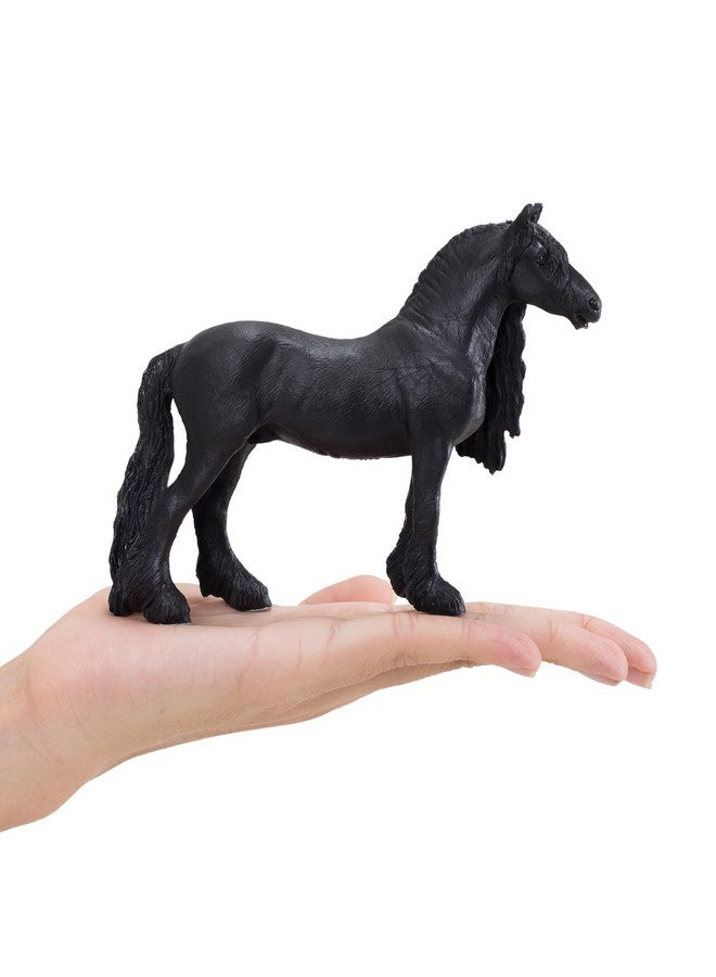 MOJO Friesian Gelding Realistic Equestrian Horse Club Hand Painted Toy Figurine, Black - Image 4