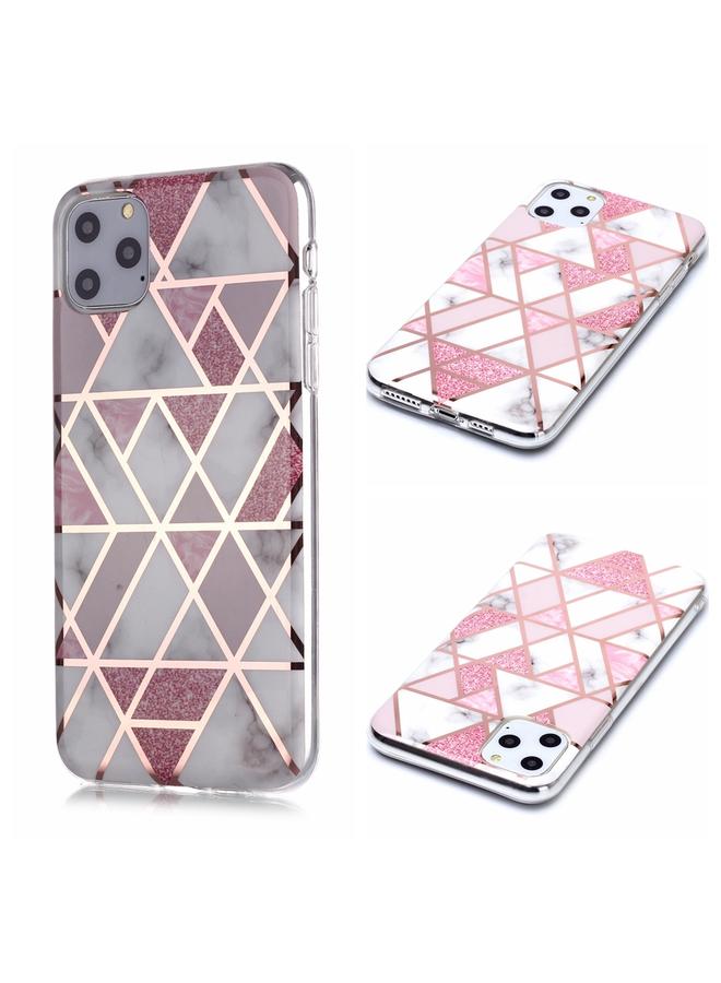 S-TOP Case For iPhone 11 Pro Max Plating Marble Pattern Soft TPU Protective Case - Image 1