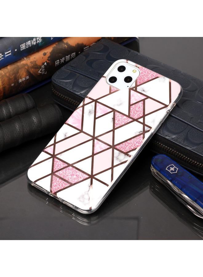 S-TOP Case For iPhone 11 Pro Max Plating Marble Pattern Soft TPU Protective Case - Image 5