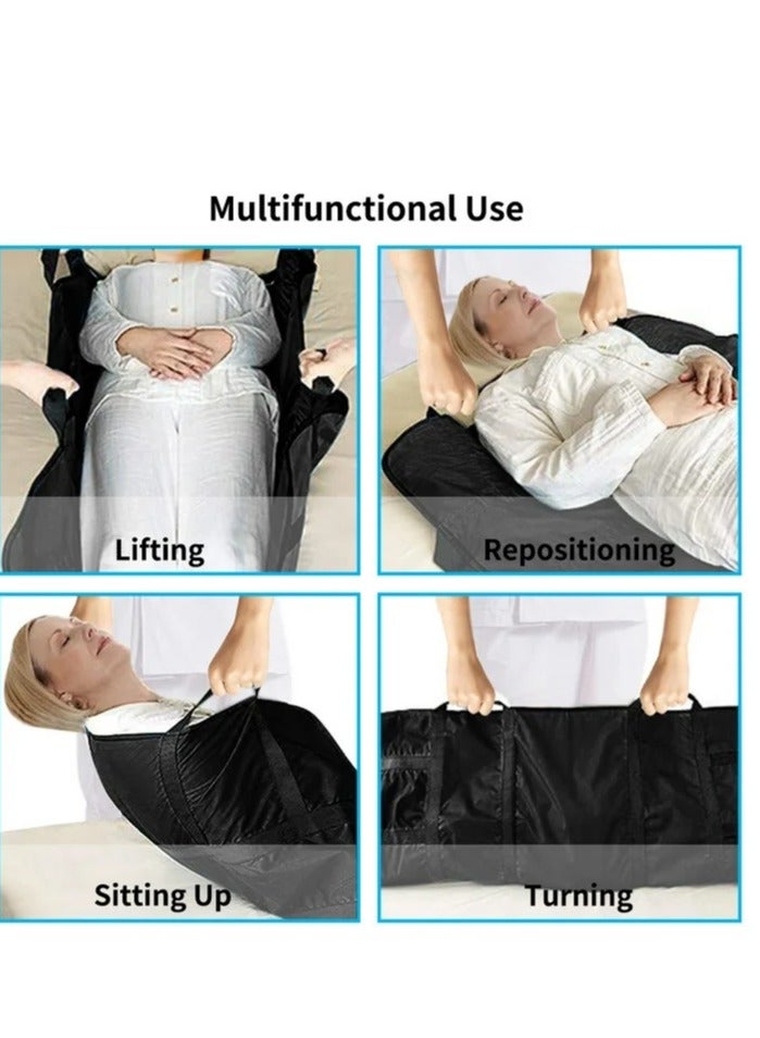 Reusable  Multipurpose Transfer Sheet with Reinforced Handles Soft  Washable  Positioning Bed Pad for Turning Lifting  Moving and Repositioning for Disable - Image 3