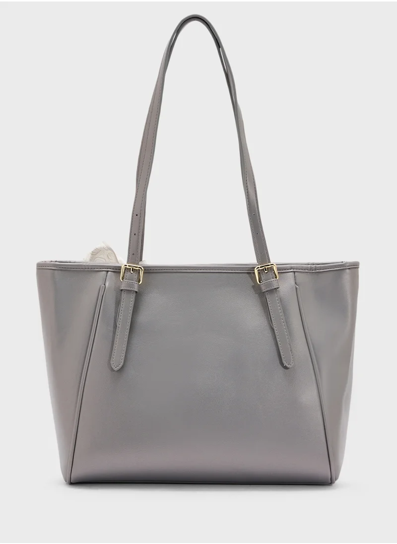 Khizana Metal Trim Detail Everyday Tote Bag