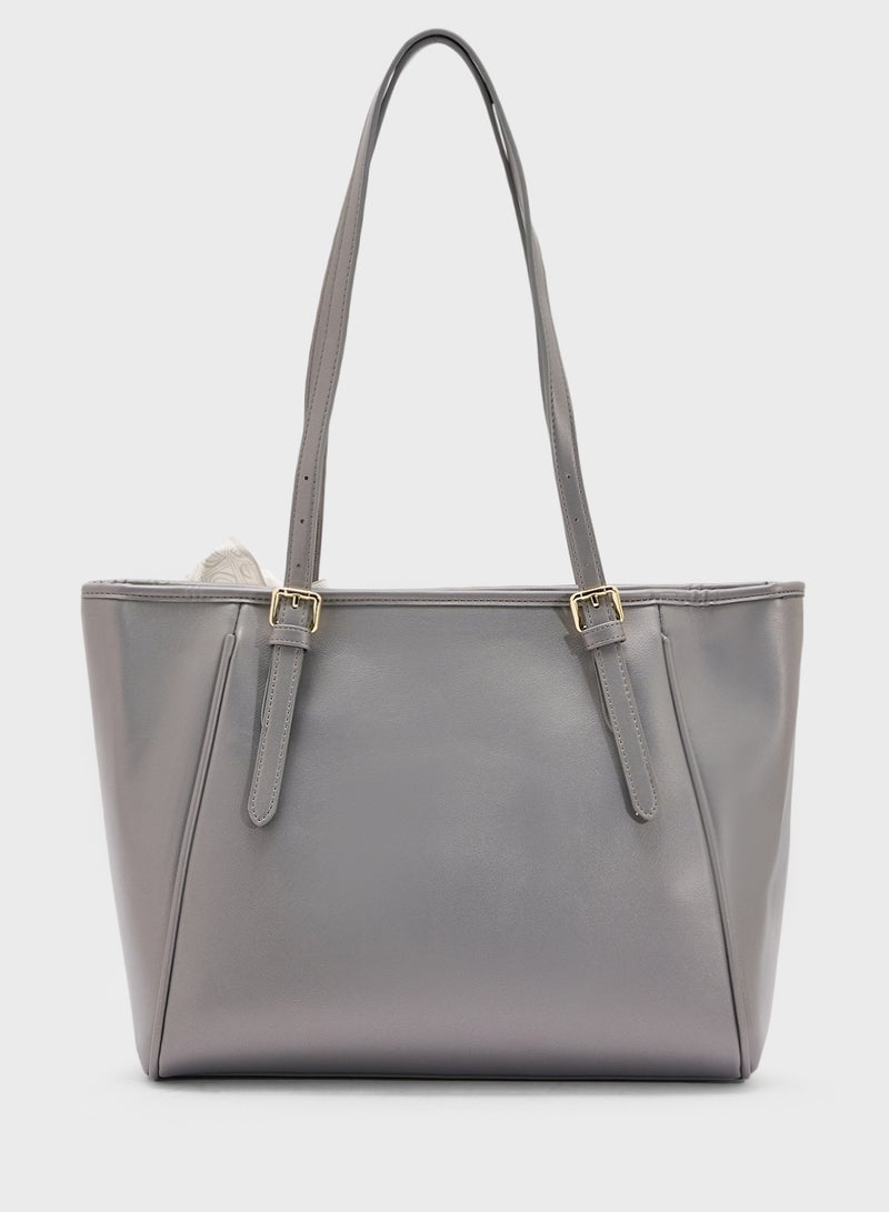 خزانة حقيبة يد نسائية بتفاصيل معدنية للاستخدام اليومي - Image 2