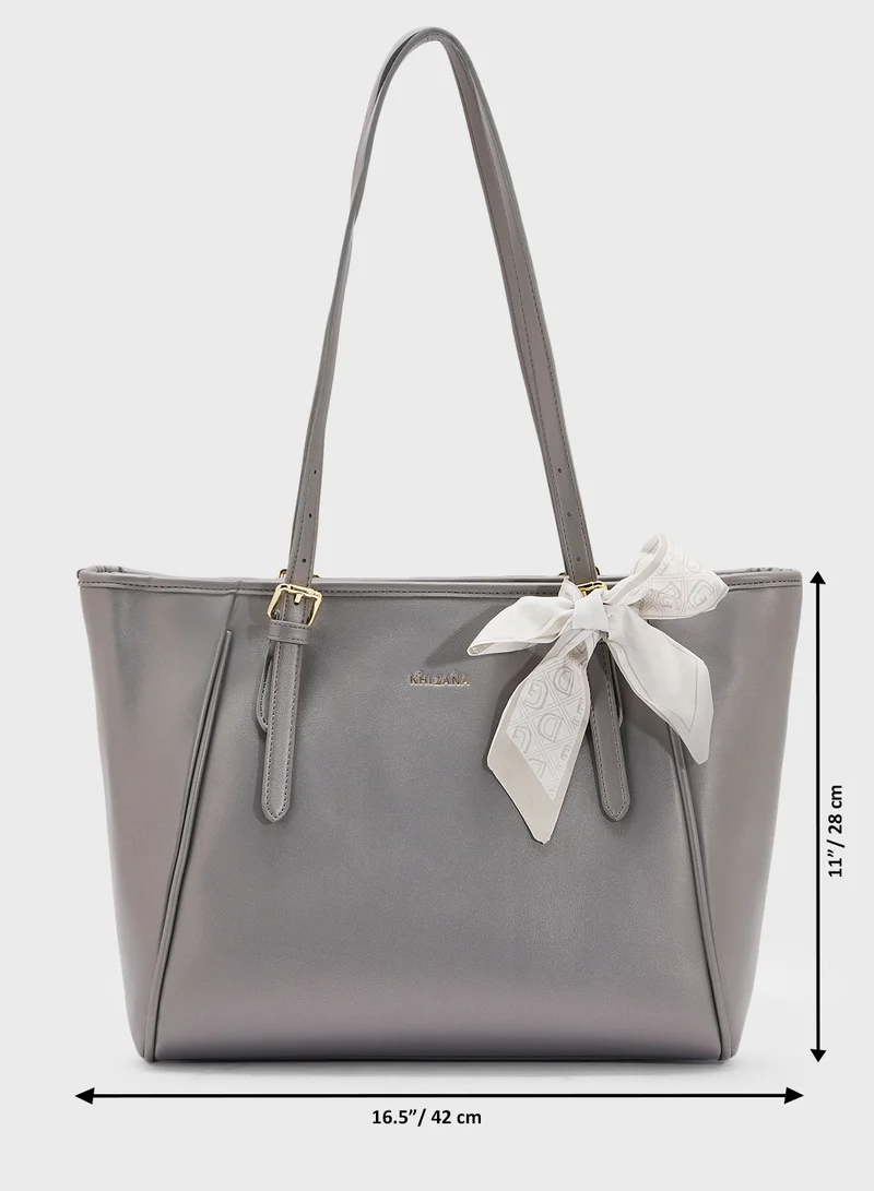 خزانة Metal Trim Detail Everyday Tote Bag