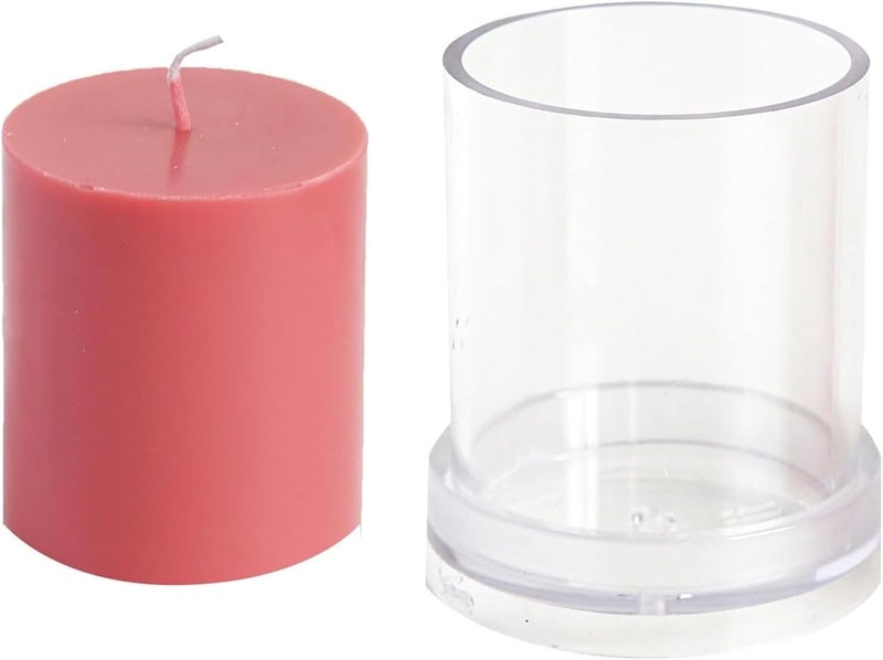 SOFTCREATO Cylindrical Pillar Candle Mold I Simple Flat Colum Acrylic Candlestick Wax Mould I for DIY Handmade Cake Dcor Aromatherapy Candles Making Home Wedding Dinner Party Decoration 6X75 CM