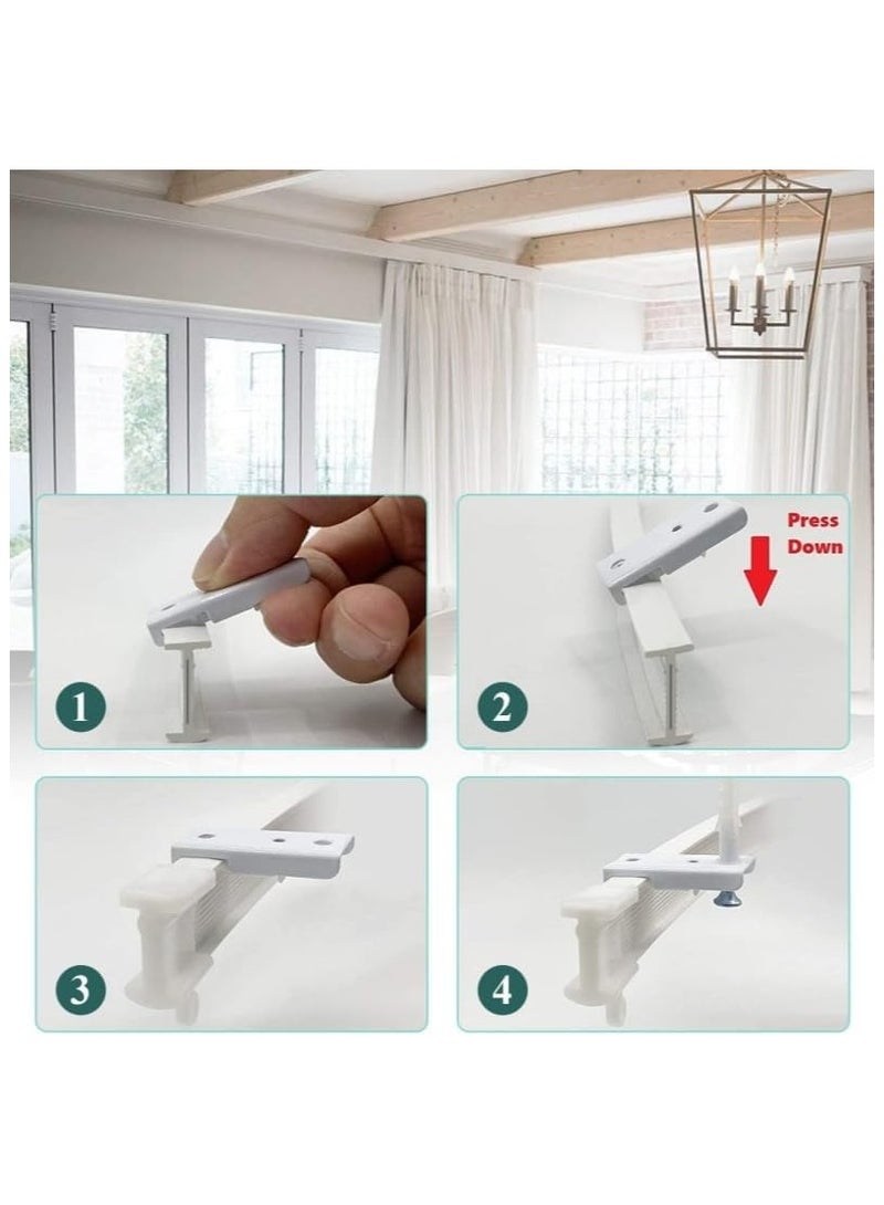 NANAO سكة ستائر سقفية مرنة وقابلة للانحناء، سكة ستائر منحنية بطول 5 أمتار، فاصل غرف من سبائك معدنية، مسار ستائر لفاصل الغرف، للستائر - Image 5