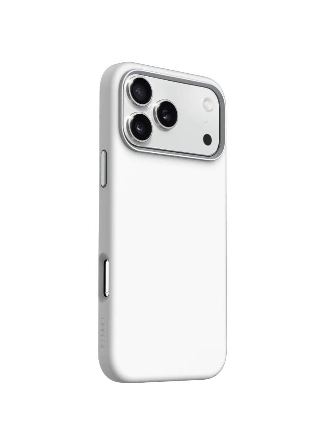 Levelo Iris MagSafe Liquid Silicone Case for iPhone 17 Pro Max - Silver - Image 1