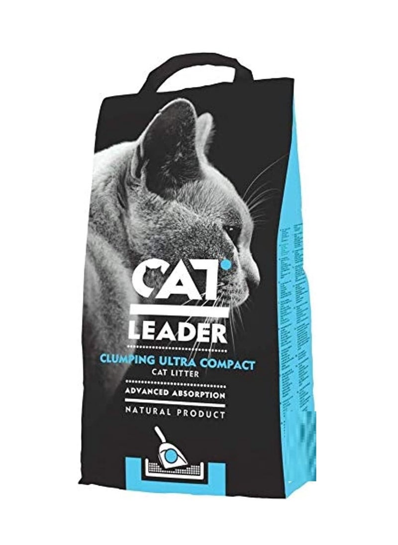 Geohellas Cat Leader Clumping Ultra Compact Cat Litter Unscented 10Kg